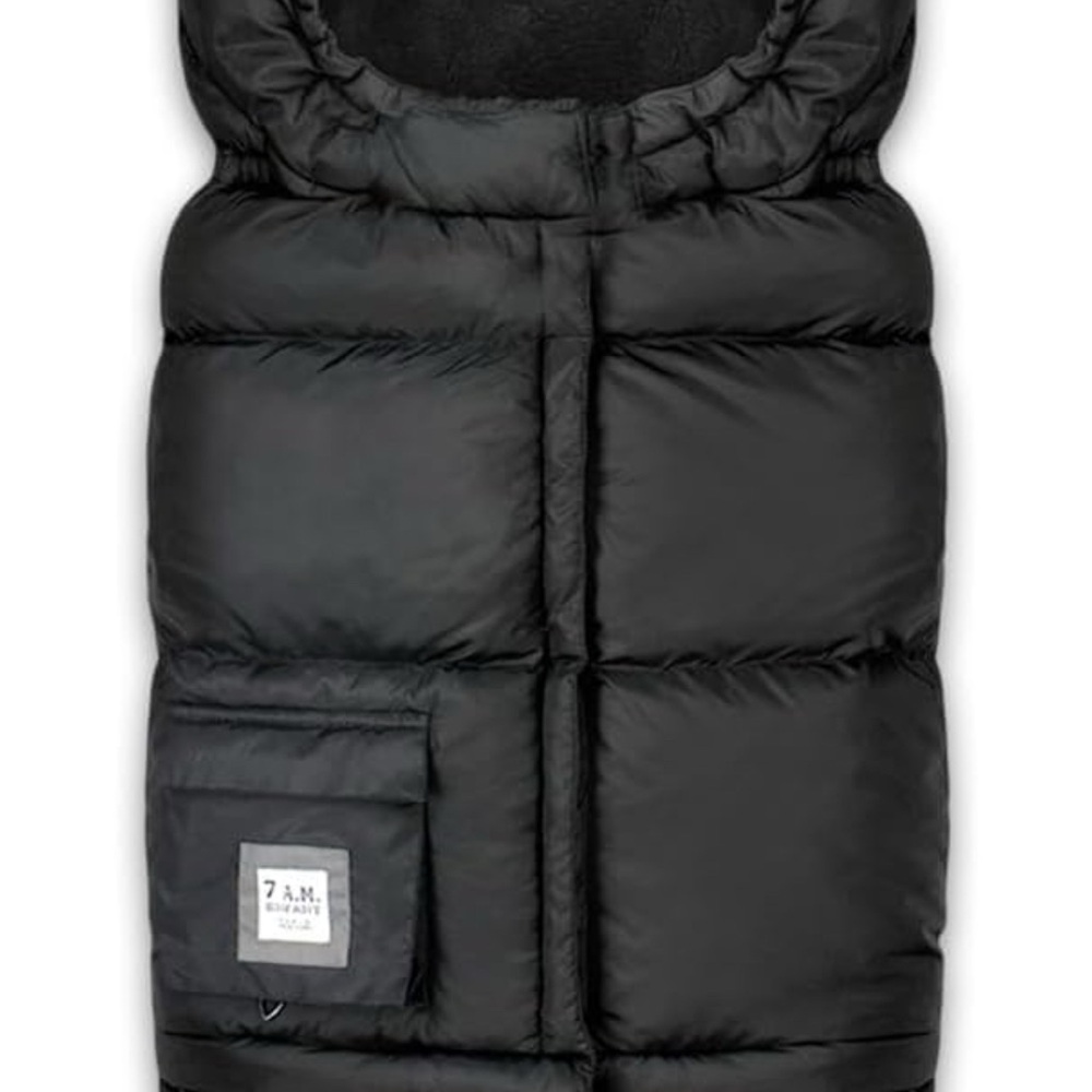 7 A.M. Enfant Black Kids Puffer Vest